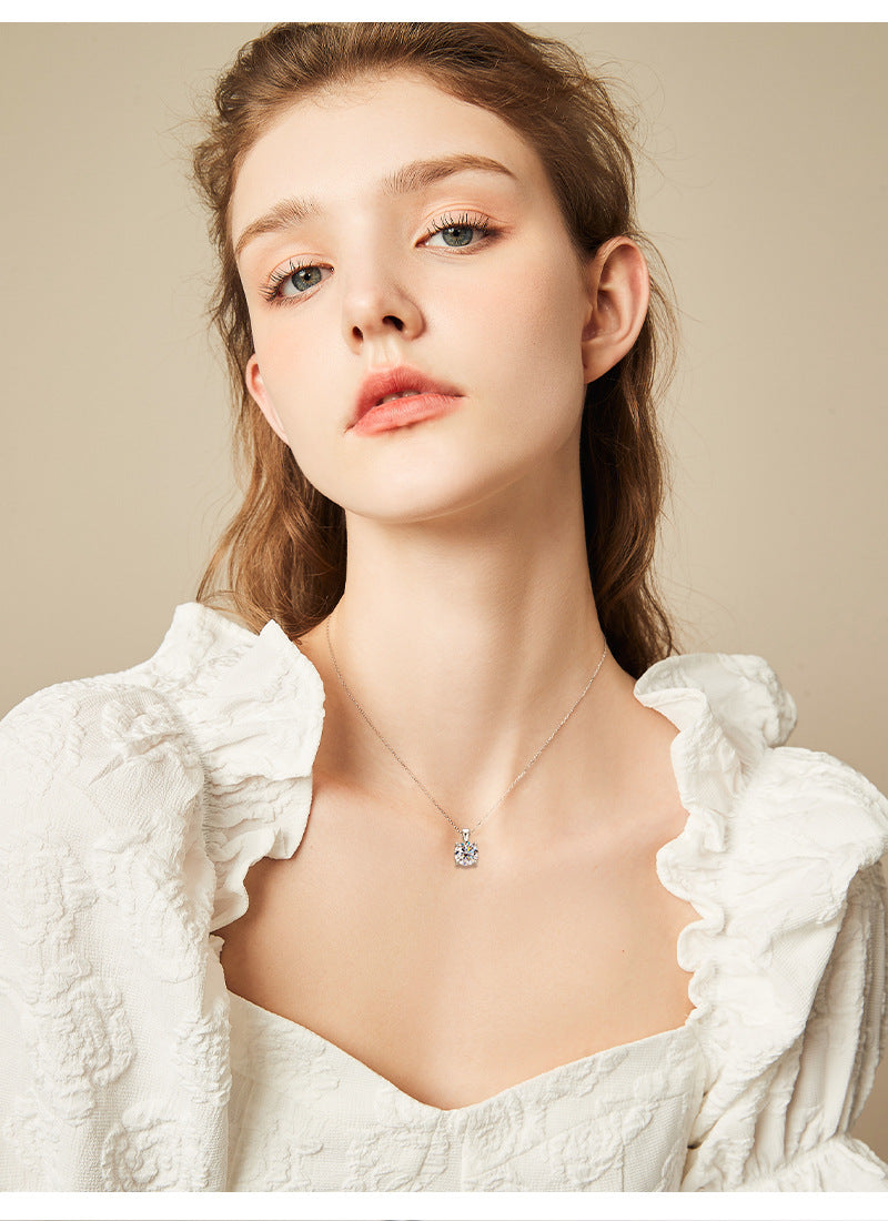 DEC Classic Four-Claw Moissanite Necklace