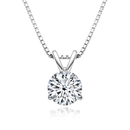 DEC Venus 3 Prong 1.0 CT Moissanite Necklace