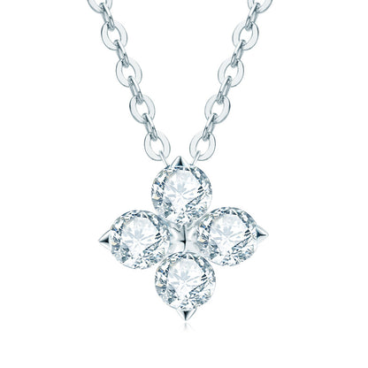 DEC Four-leaf Clover Moissanite Necklace