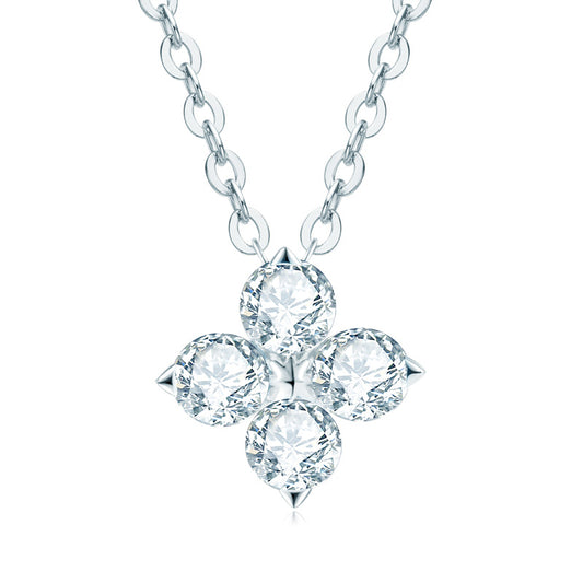 DEC Four-leaf Clover Moissanite Necklace