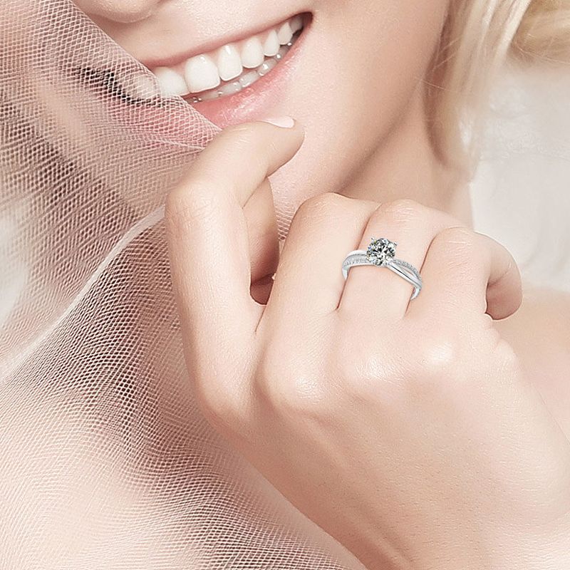 DEC Starlight 1.0 CT Moissanite Ring