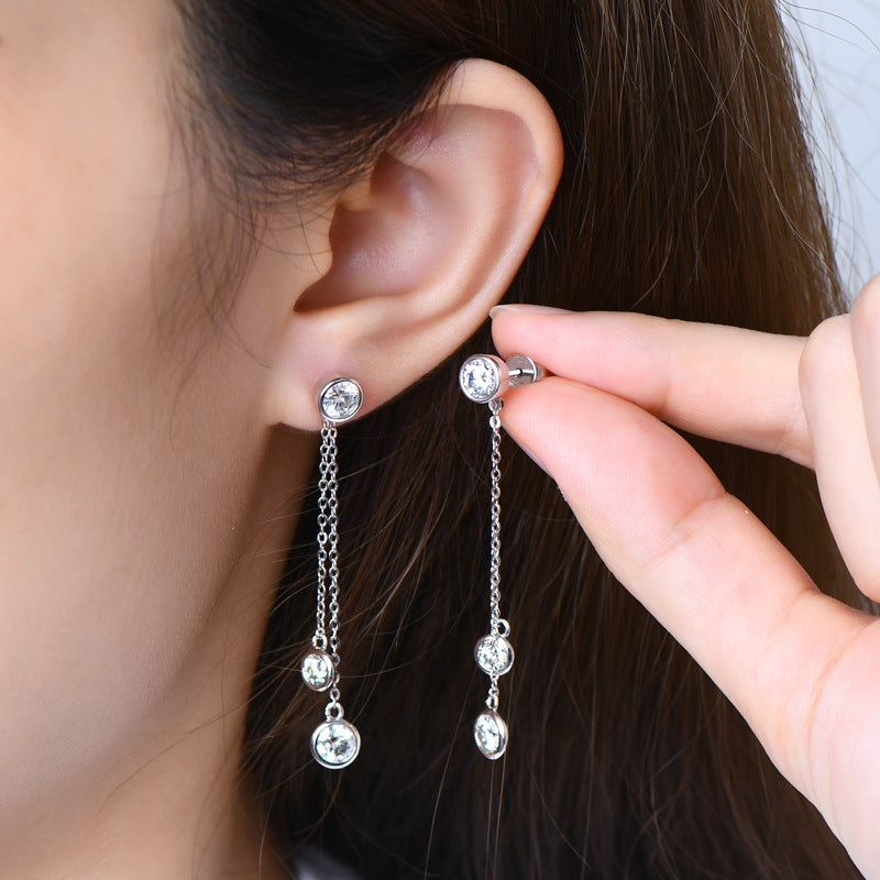 DEC Dazzling Stars Moissanite Earrings