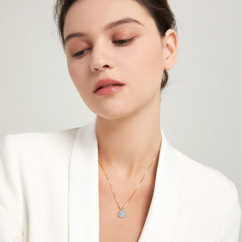 DEC Venus 3 Prong 1.0 CT Moissanite Necklace