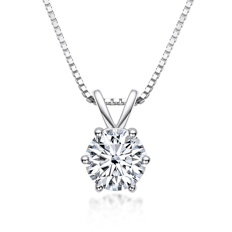 DEC Fairy Hexamond 1.0 CT Moissanite Necklace