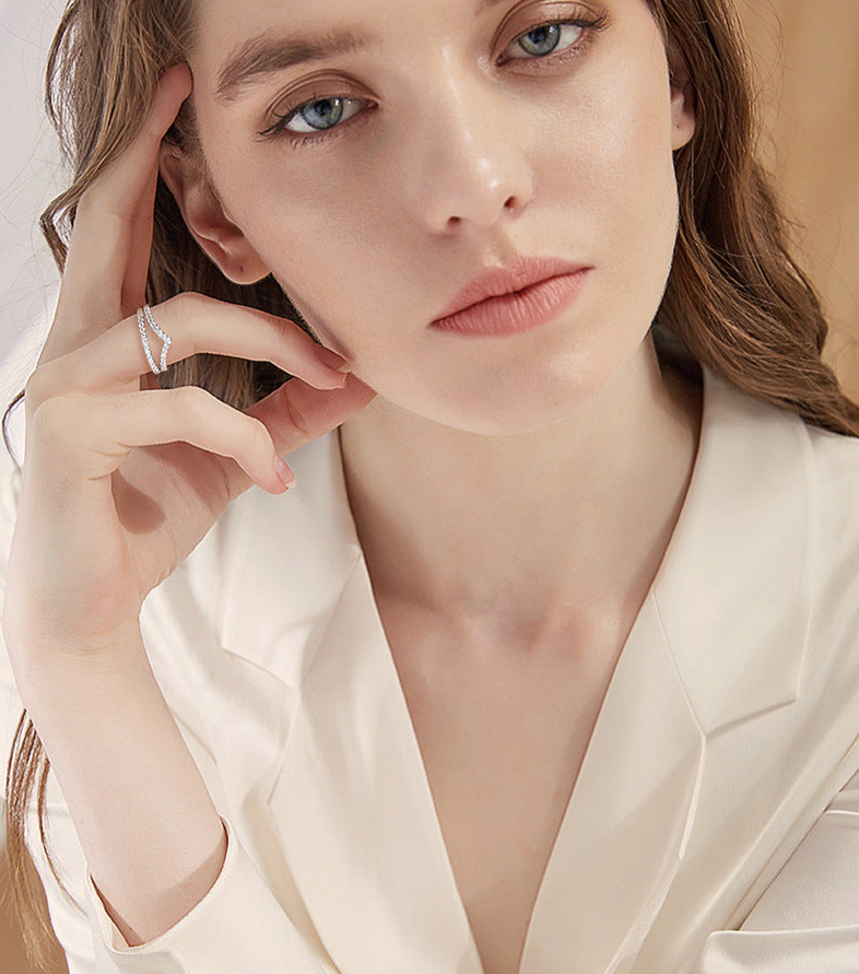 DEC You & I Dual Moissanite Rings