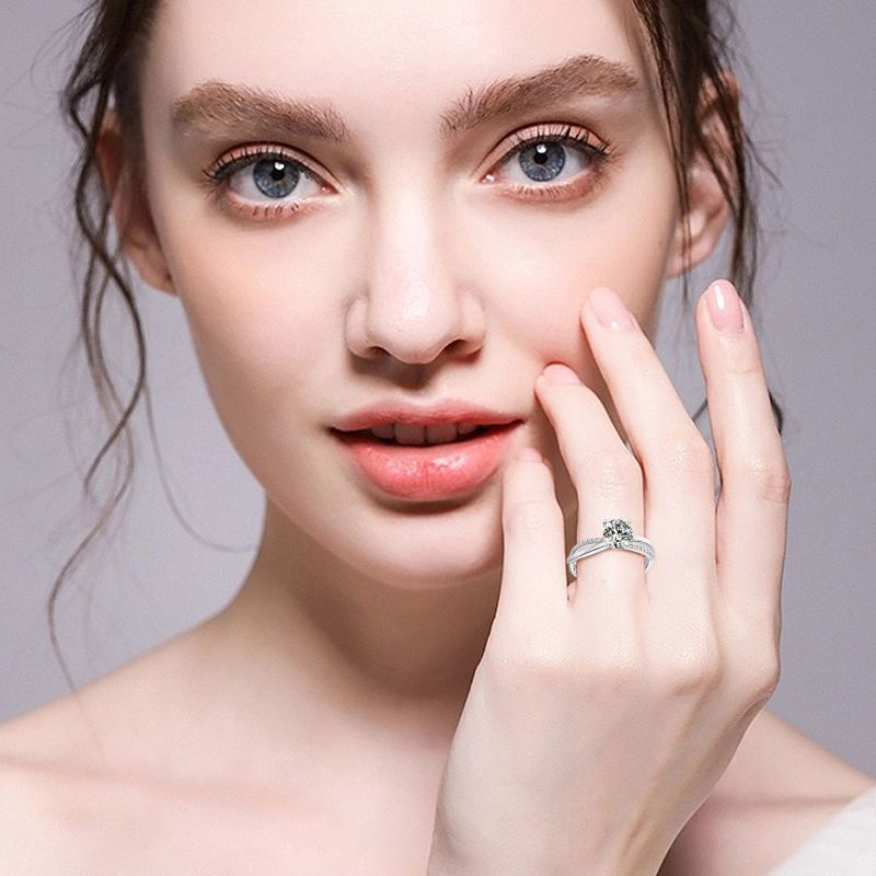 DEC Starlight 1.0 CT Moissanite Ring